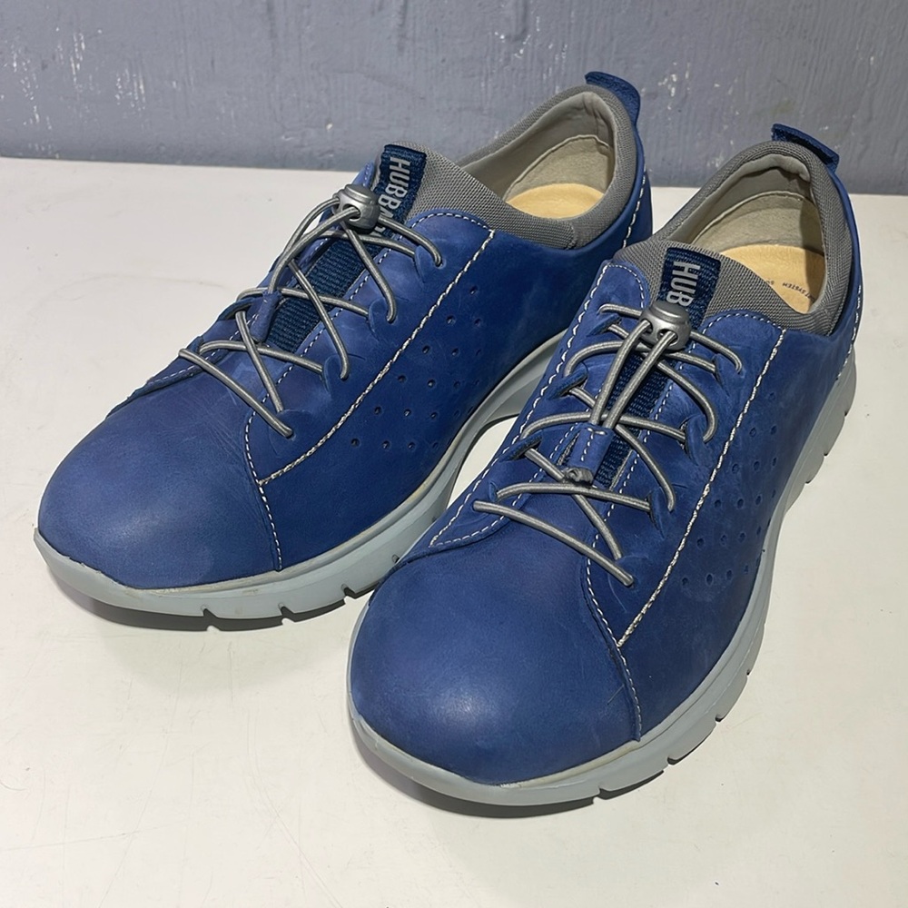 Samuel Hubbard Blue Leather Sneakers 10 M Women’s Flight Sport Navy Waxed Nubuck